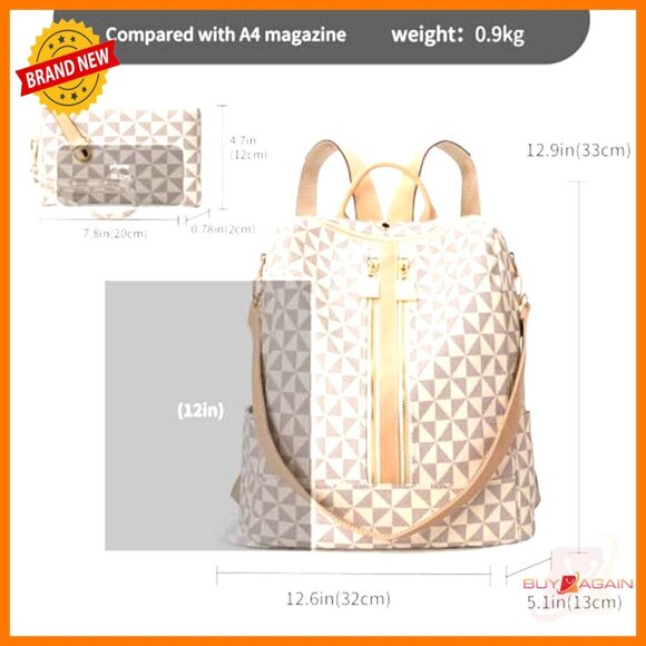 Convertible PVC Backpack Purse with Wallet, Travel Shoulder Bag for Women main image 6